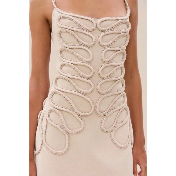 NWT CULT GAIA AIMEE KNIT DRESS BEIGE SZ M - Picture 6 of 6